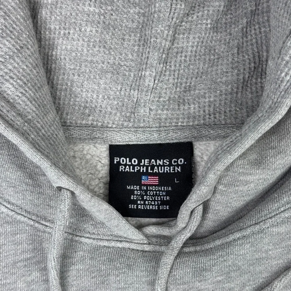 VTG 90s Ralph‎ Lauren Polo Jeans Co Hoodie Women's L Pullover Kangaroo Pocket